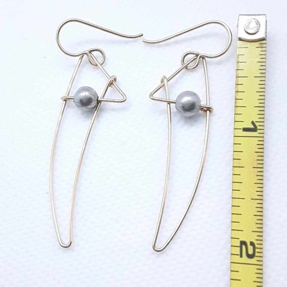 NEW Rose gold vermeil wire drop earrings. - Picture 6 of 9